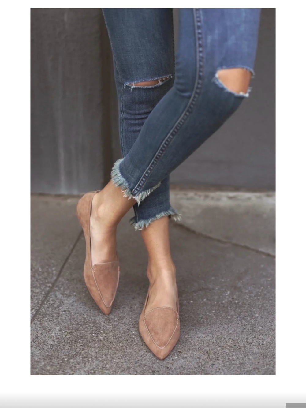 Lulu's Emmy Light Brown Suede Pointed Loafers